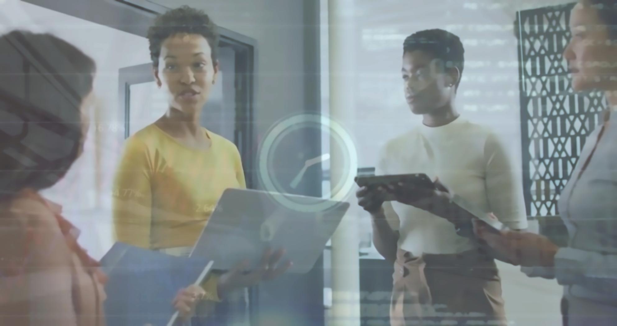 Blockchain technology training session with interactive learning materials